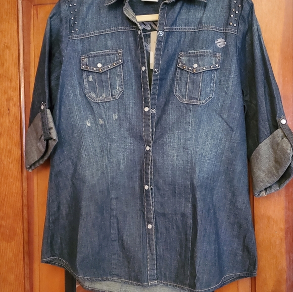 Harley-Davidson, denim shirt - Picture 3 of 3